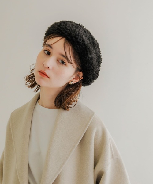 SMELLY（スメリー）の「ファーニットベレー（ハンチング/ベレー帽・レディース・ブラック/グレー・-）」の18枚目の写真