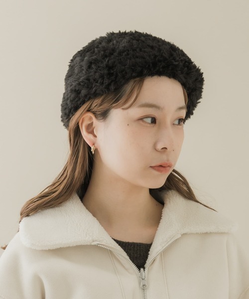 SMELLY（スメリー）の「ファーニットベレー（ハンチング/ベレー帽・レディース・ブラック/グレー・-）」の19枚目の写真