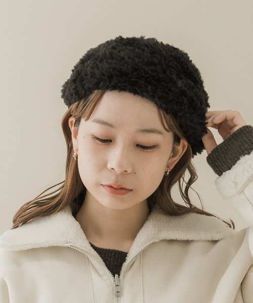 SMELLY（スメリー）の「ファーニットベレー（ハンチング/ベレー帽・レディース・ブラック/グレー・-）」の20枚目の写真