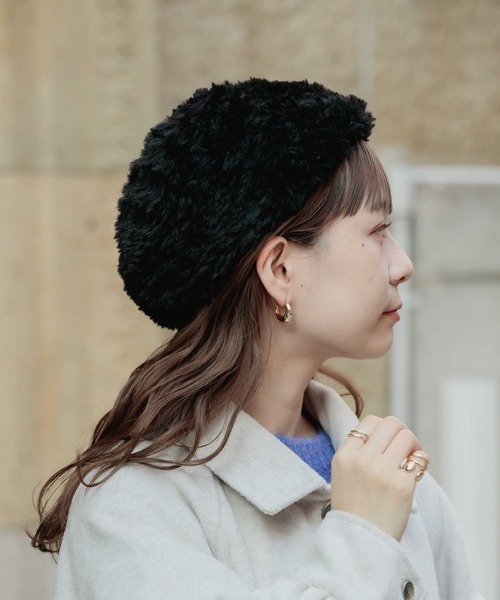 SMELLY（スメリー）の「ファーニットベレー（ハンチング/ベレー帽・レディース・ブラック/グレー・-）」の22枚目の写真