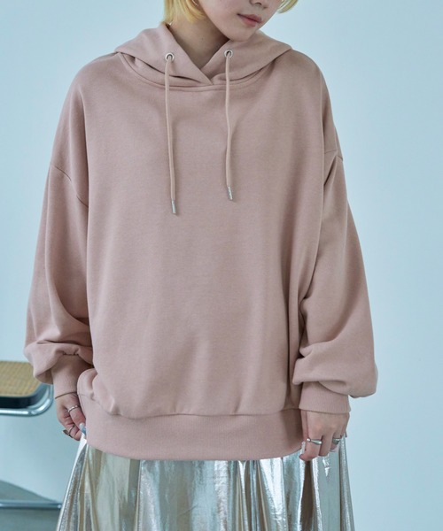 Fashion Letter(ファッションレター)の「裏毛フーディーパーカー(パーカー・レディース・ブラック/ベージュ/ブルー/アイボリー/ピンクベージュ・M)」の20枚目の写真