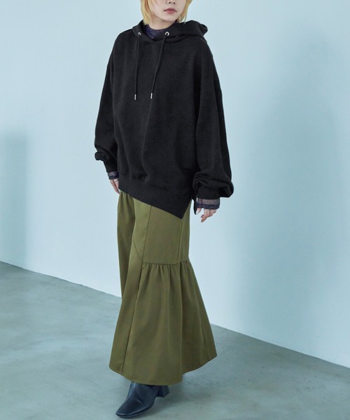 Fashion Letter(ファッションレター)の「裏毛フーディーパーカー(パーカー・レディース・ブラック/ベージュ/ブルー/アイボリー/ピンクベージュ・M)」の22枚目の写真