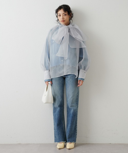 Whim Gazette ウィムガゼット　オーガンザボウブラウス オーガンザボウブラウス（シャツ/ブラウス）｜Whim Gazette