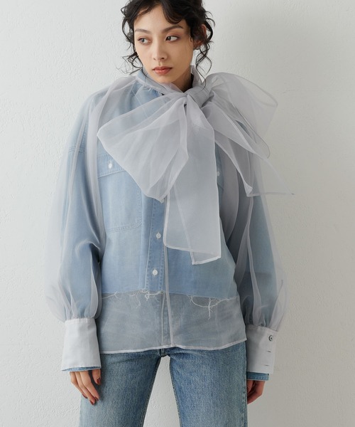 Whim Gazette ウィムガゼット　オーガンザボウブラウス オーガンザボウブラウス（シャツ/ブラウス）｜Whim Gazette（ウィム