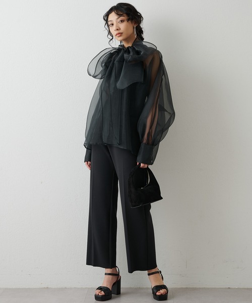 Whim Gazette（ウィムガゼット）の「オーガンジーボウブラウス