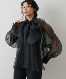 Whim Gazette（ウィムガゼット）の「オーガンジーボウブラウス（シャツ