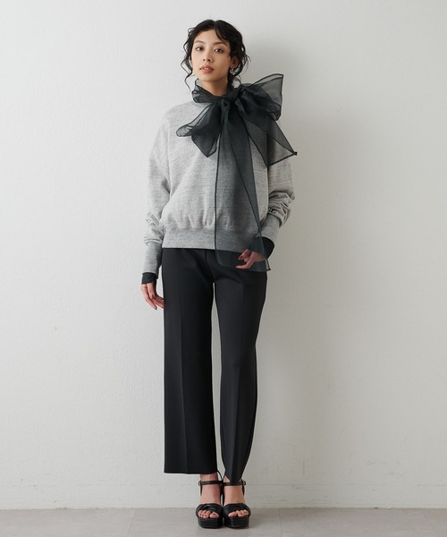 Whim Gazette(ウィムガゼット)の「オーガンジーボウブラウス(シャツ/ブラウス・レディース・ブラック/グレー・FREE)」の22枚目の写真