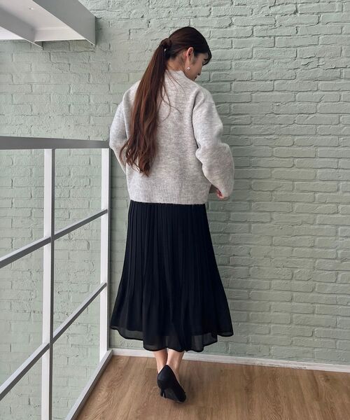 couture brooch(クチュールブローチ)の「◆【セレモニーシーン/ONOFF兼用】シフォンプリーツスカート(スカート・レディース・ブラック/ライトベージュ/ブルー系その他・34/40/38/42/36)」の13枚目の写真