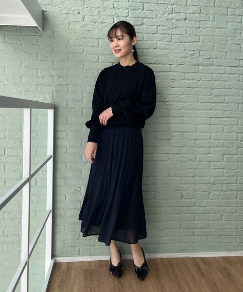 couture brooch(クチュールブローチ)の「◆【セレモニーシーン/ONOFF兼用】シフォンプリーツスカート(スカート・レディース・ブラック/ライトベージュ/ブルー系その他・34/40/38/42/36)」の21枚目の写真