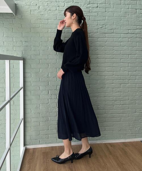 couture brooch(クチュールブローチ)の「◆【セレモニーシーン/ONOFF兼用】シフォンプリーツスカート(スカート・レディース・ブラック/ライトベージュ/ブルー系その他・34/40/38/42/36)」の22枚目の写真