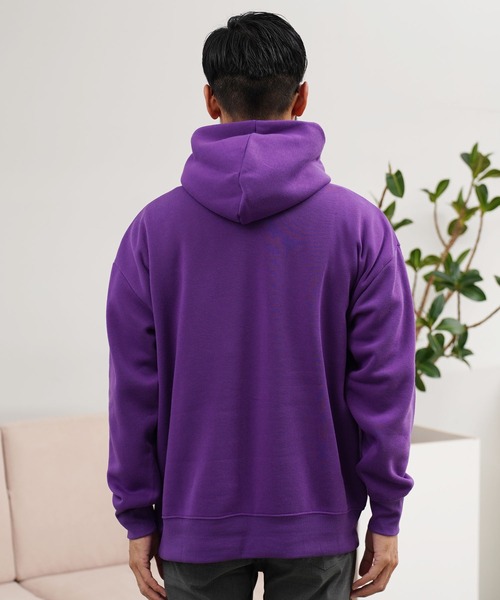 jiggys shop(ジギーズショップ)の「綿タッチ裏起毛フーディー ハーフZIPパーカー(パーカー・メンズ・ブラック/グレー系その他/杢グレー/グレー/パープル・MEDIUM/LARGE/X-LARGE)」の11枚目の写真