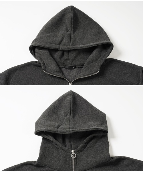 jiggys shop(ジギーズショップ)の「綿タッチ裏起毛フーディー ハーフZIPパーカー(パーカー・メンズ・ブラック/グレー系その他/杢グレー/グレー/パープル・MEDIUM/LARGE/X-LARGE)」の17枚目の写真