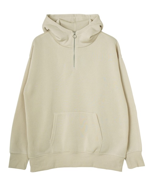 jiggys shop(ジギーズショップ)の「綿タッチ裏起毛フーディー ハーフZIPパーカー(パーカー・メンズ・ブラック/グレー系その他/杢グレー/グレー/パープル・MEDIUM/LARGE/X-LARGE)」の6枚目の写真