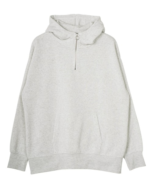 jiggys shop(ジギーズショップ)の「綿タッチ裏起毛フーディー ハーフZIPパーカー(パーカー・メンズ・ブラック/グレー系その他/杢グレー/グレー/パープル・MEDIUM/LARGE/X-LARGE)」の20枚目の写真