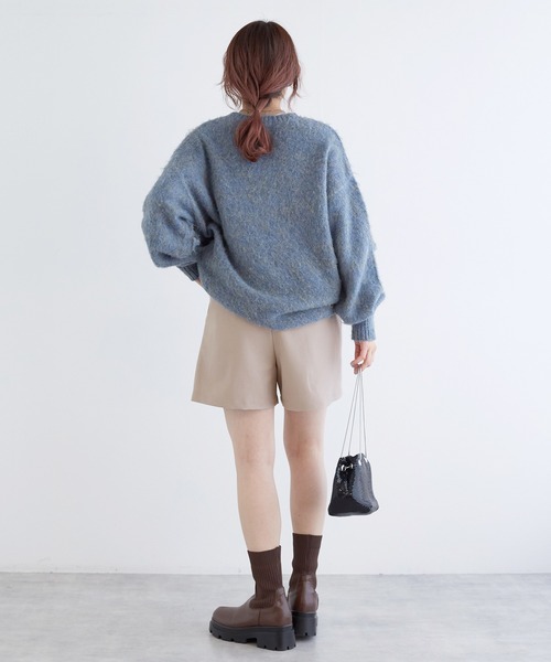 w closet（ダブルクローゼット）の「ツイルタックショートパンツ（その他パンツ・レディース・グレー/ブラウン/グレイッシュベージュ/ブラック・FREE）」の7枚目の写真