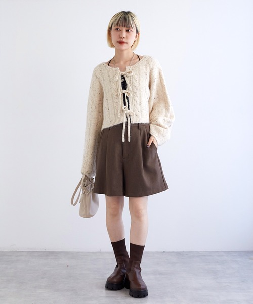 トレフルプラスワン　タグ付きタックショートパンツ02 専用ぺージです。 タックショートパンツ | Bottoms,ショート | | TREFLE＋1