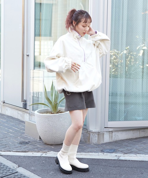 w closet（ダブルクローゼット）の「ツイルタックショートパンツ（その他パンツ・レディース・グレー/ブラウン/グレイッシュベージュ/ブラック・FREE）」の13枚目の写真