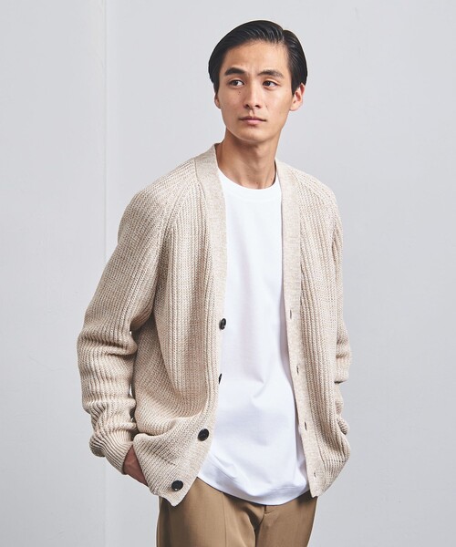 UNITED ARROWS（ユナイテッドアローズ）の「YAMAGATA ペーパー アゼ カーディガン（カーディガン/ボレロ・メンズ・グレー/オリーブ/ナチュラル・XL/S/M/L）」の2枚目の写真