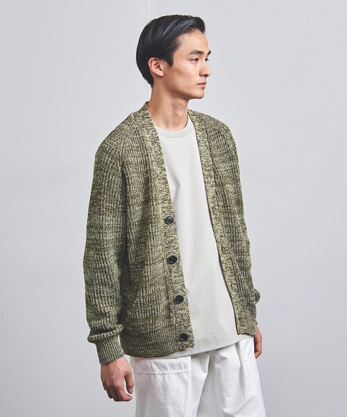 UNITED ARROWS（ユナイテッドアローズ）の「YAMAGATA ペーパー アゼ カーディガン（カーディガン/ボレロ・メンズ・グレー/オリーブ/ナチュラル・XL/S/M/L）」の3枚目の写真
