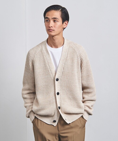 UNITED ARROWS（ユナイテッドアローズ）の「YAMAGATA ペーパー アゼ カーディガン（カーディガン/ボレロ・メンズ・グレー/オリーブ/ナチュラル・XL/S/M/L）」の6枚目の写真