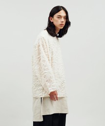 Aphlotus（アプロタス）の「ボートネック シアープルオーバー フリンジ（Tシャツ/カットソー・メンズ）」