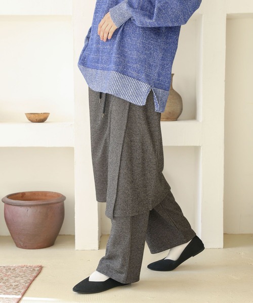 niko and...（ニコアンド）の「2SETスカート×パンツ（その他パンツ・レディース・ベージュ/チャコール/ブラウン・MEDIUM/LARGE）」の3枚目の写真