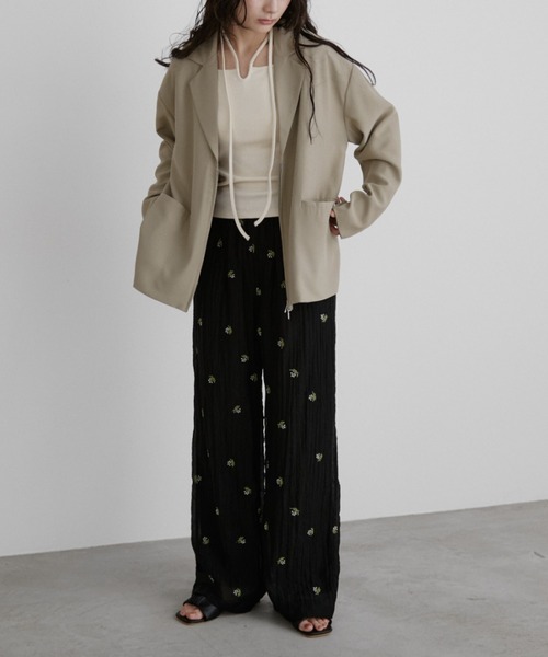 Aunt Marie's（アントマリーズ）の「ジップテーラードジャケット（テーラードジャケット・レディース・ブラック/ベージュ・FREE）」の16枚目の写真