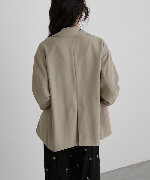 Aunt Marie's（アントマリーズ）の「ジップテーラードジャケット（テーラードジャケット・レディース・ブラック/ベージュ・FREE）」の8枚目の写真