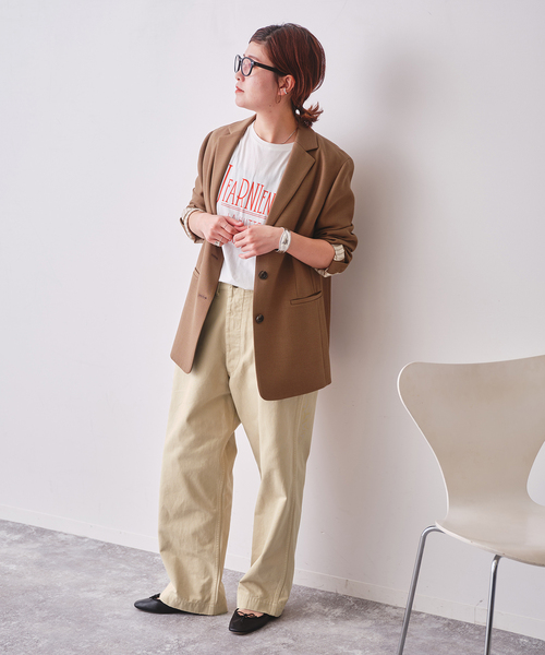 Spick & Span(スピックアンドスパン)の「Higuchi×S チノワイドパンツ(チノパンツ・レディース・ベージュ/ピンク系その他・34/40/38/36)」の4枚目の写真