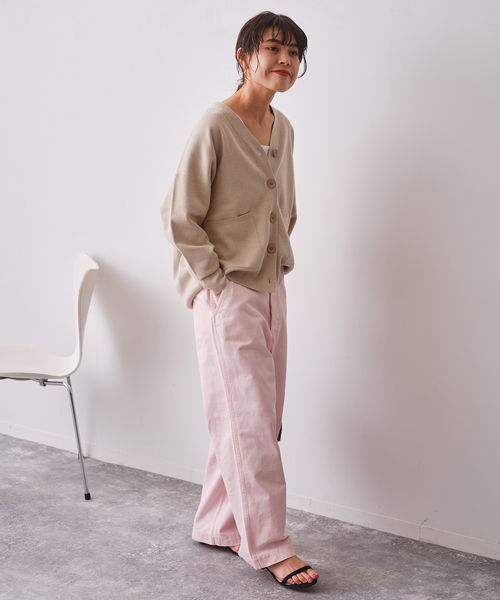 Spick & Span(スピックアンドスパン)の「Higuchi×S チノワイドパンツ(チノパンツ・レディース・ベージュ/ピンク系その他・34/40/38/36)」の14枚目の写真