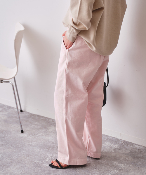 Spick & Span(スピックアンドスパン)の「Higuchi×S チノワイドパンツ(チノパンツ・レディース・ベージュ/ピンク系その他・34/40/38/36)」の20枚目の写真