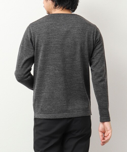 Stutostein Nolley's（シュテットシュタインノーリーズ）の「12ゲージリンクス Vネックニット（ニット/セーター・メンズ・グレイッシュブルー/ダークネイビー/チャコールグレー・M/L）」の20枚目の写真