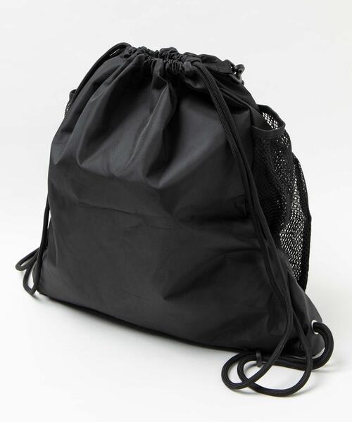 WEGO（ウィゴー）の「WEGO/メッシュ巾着付きナップサック（バックパック/リュック・レディース・ブラック/グレー・FREE）」の6枚目の写真