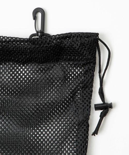 WEGO（ウィゴー）の「WEGO/メッシュ巾着付きナップサック（バックパック/リュック・レディース・ブラック/グレー・FREE）」の8枚目の写真