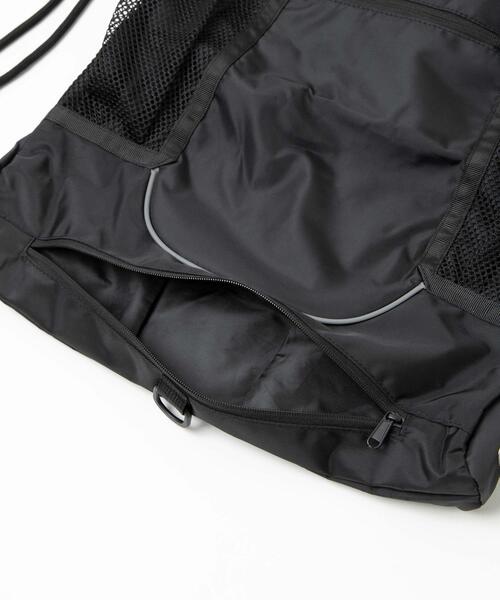 WEGO（ウィゴー）の「WEGO/メッシュ巾着付きナップサック（バックパック/リュック・レディース・ブラック/グレー・FREE）」の10枚目の写真