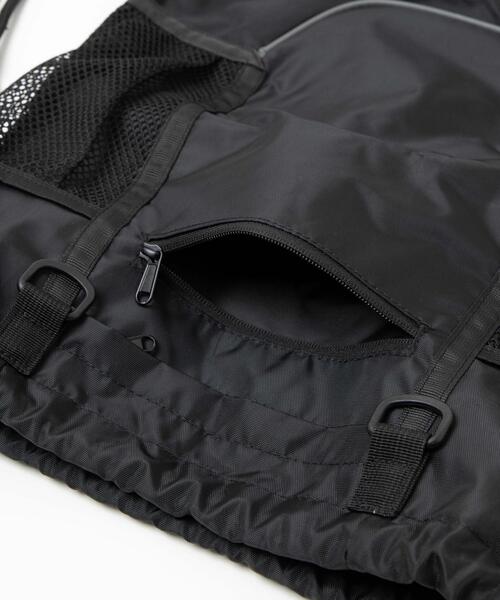 WEGO（ウィゴー）の「WEGO/メッシュ巾着付きナップサック（バックパック/リュック・レディース・ブラック/グレー・FREE）」の11枚目の写真