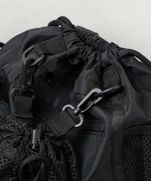 WEGO（ウィゴー）の「WEGO/メッシュ巾着付きナップサック（バックパック/リュック・レディース・ブラック/グレー・FREE）」の18枚目の写真