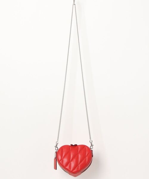 coach キルトレザーショルダーバッグ　レッド coach キルトレザーショルダーバッグ レッド 【公式通販】