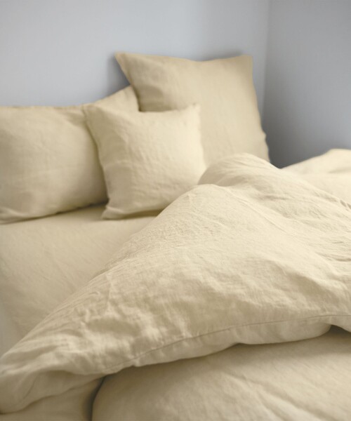 プレーンリネン ボックスシーツ（セミダブル）（寝具）｜TOMORROWLAND