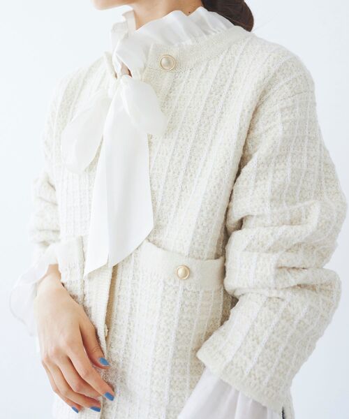 le.coeur blanc（ルクールブラン）の「格子柄ラメニット