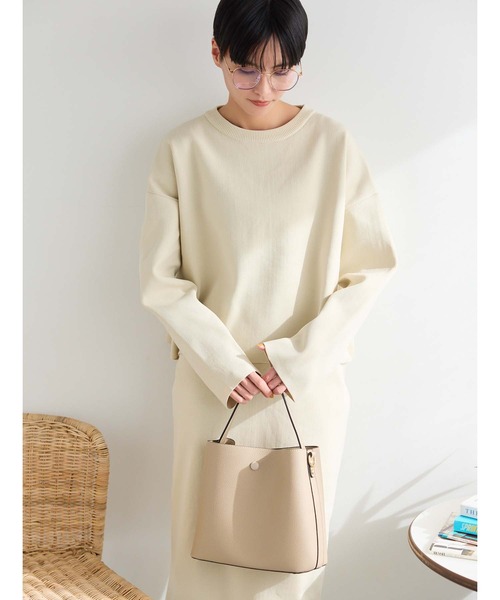 Edit Sheen(エディットシーン)の「ジップポケットワンハンドルバッグ(ハンドバッグ・レディース・ベージュ/ホワイト/ブラック/モカ・FREE)」の10枚目の写真