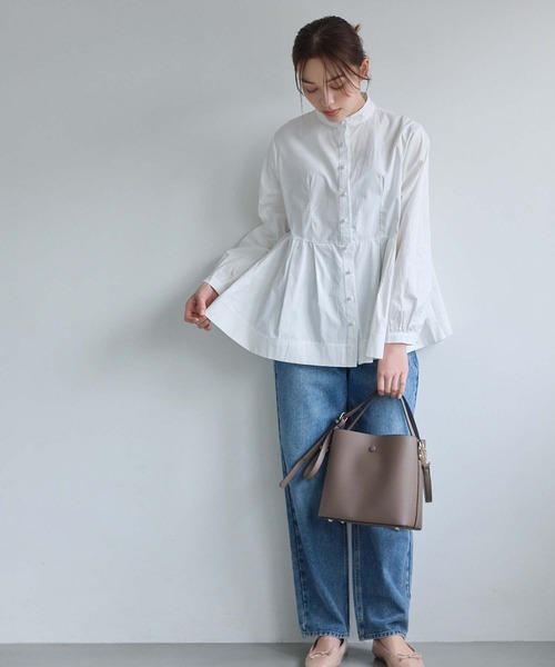 Edit Sheen(エディットシーン)の「ジップポケットワンハンドルバッグ(ハンドバッグ・レディース・ベージュ/ホワイト/ブラック/モカ・FREE)」の5枚目の写真