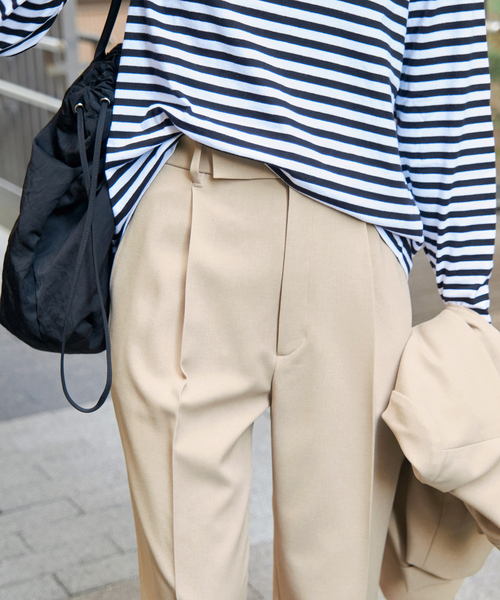 新品！スピック＆スパン　ドライダブルクロスジョグパンツ ドライダブルクロステーパードパンツ（スラックス）｜Spick and