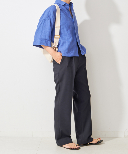 Spick & Span(スピックアンドスパン)の「ドライダブルクロステーパードパンツ(スラックス・レディース・ベージュ/ネイビー・34/36/38/40)」の15枚目の写真