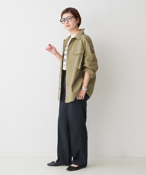 Spick & Span(スピックアンドスパン)の「ドライダブルクロステーパードパンツ(スラックス・レディース・ベージュ/ネイビー・34/36/38/40)」の18枚目の写真