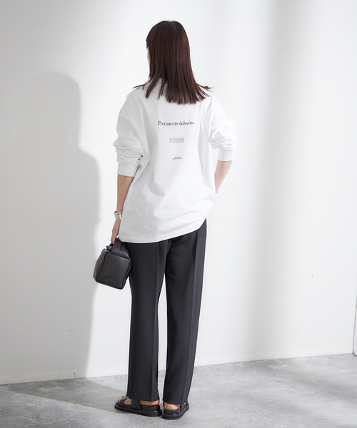 journal standard L'essage（ジャーナルスタンダードレサージュ）の「ヴィスポリーノ2タックワイドパンツ（スラックス・レディース・グレー/ブラック/ベージュ・36/38）」の4枚目の写真