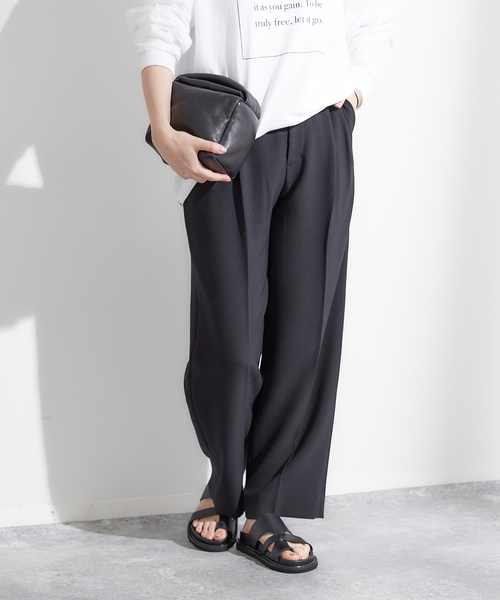 journal standard L'essage（ジャーナルスタンダードレサージュ）の「ヴィスポリーノ2タックワイドパンツ（スラックス・レディース・グレー/ブラック/ベージュ・36/38）」の7枚目の写真