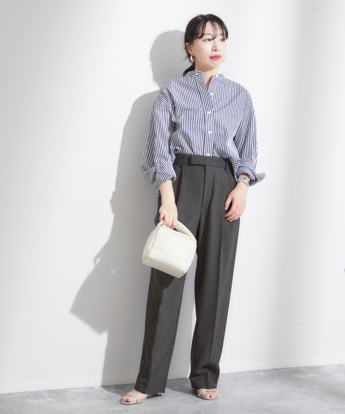 journal standard L'essage（ジャーナルスタンダードレサージュ）の「ヴィスポリーノ2タックワイドパンツ（スラックス・レディース・グレー/ブラック/ベージュ・36/38）」の10枚目の写真