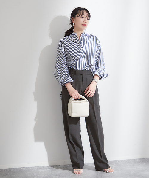 journal standard L'essage（ジャーナルスタンダードレサージュ）の「ヴィスポリーノ2タックワイドパンツ（スラックス・レディース・グレー/ブラック/ベージュ・36/38）」の13枚目の写真