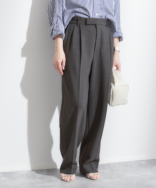 journal standard L'essage（ジャーナルスタンダードレサージュ）の「ヴィスポリーノ2タックワイドパンツ（スラックス・レディース・グレー/ブラック/ベージュ・36/38）」の11枚目の写真